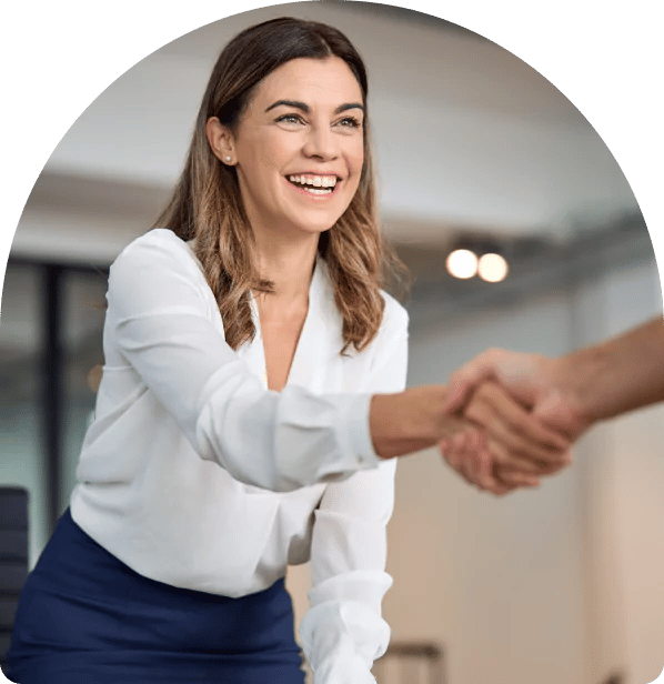 business women shaking hands